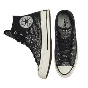 Converse Chuck 70 High 'Archival Glitter Flame - Black Egret' 569387C